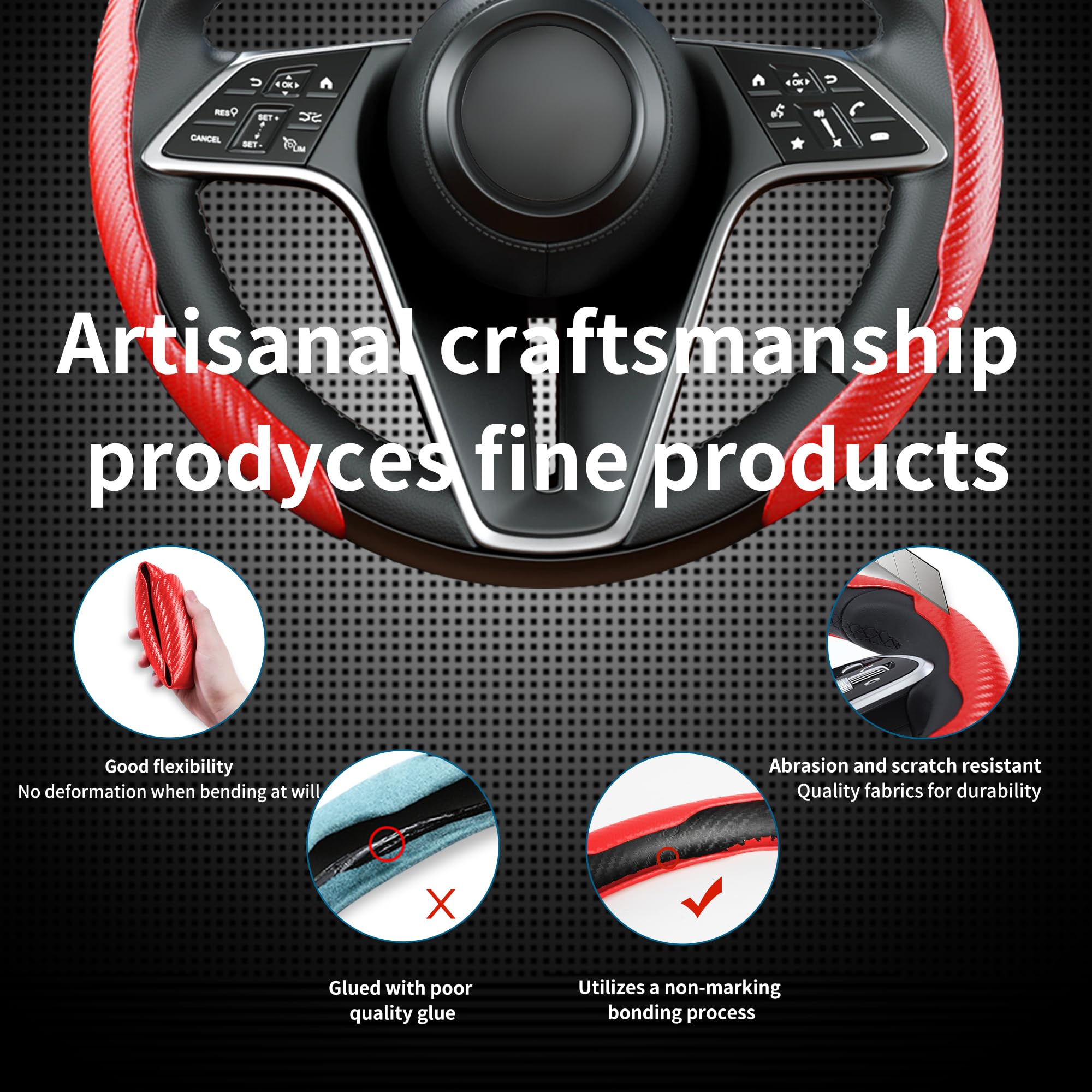 LevChall car interior upgrade adds sporty red accent