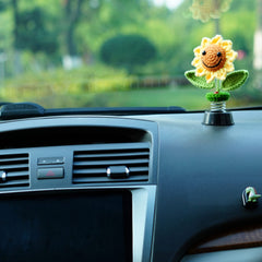 Levvohd spring-loaded sunflower ornament moves with drive