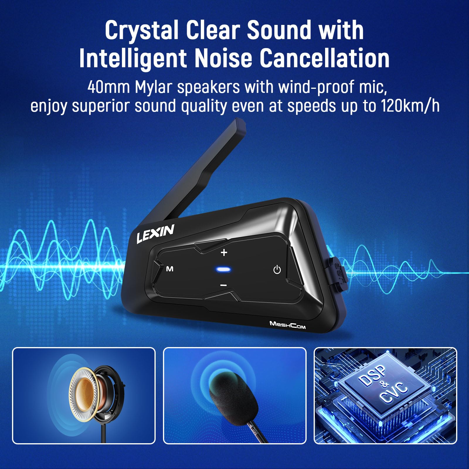 LEXIN MeshCom built-in FM radio for live station updates