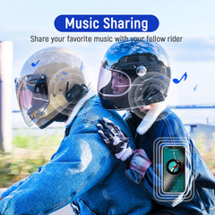 LEXIN MeshCom music sharing between two riders on a ride
