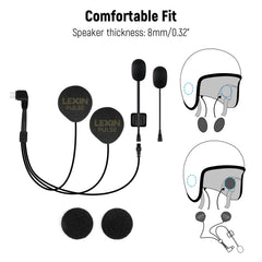 LEXIN Pulse Type-C connector ensures fast, reliable helmet-to-device connection.