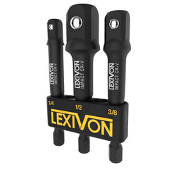 LEXIVON front view of adapter set with holder showing organized tools and durability
