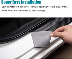 LEXLEY carbon fiber door sill guard rear left, silver, full sill protection