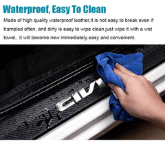 LEXLEY carbon fiber door sill guard rear right, silver, durable upgrade
