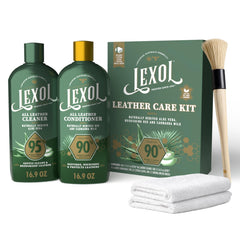 Lexol Advanced Naturals All Leather Cleaner bottle for gentle dirt removal and odor reduction