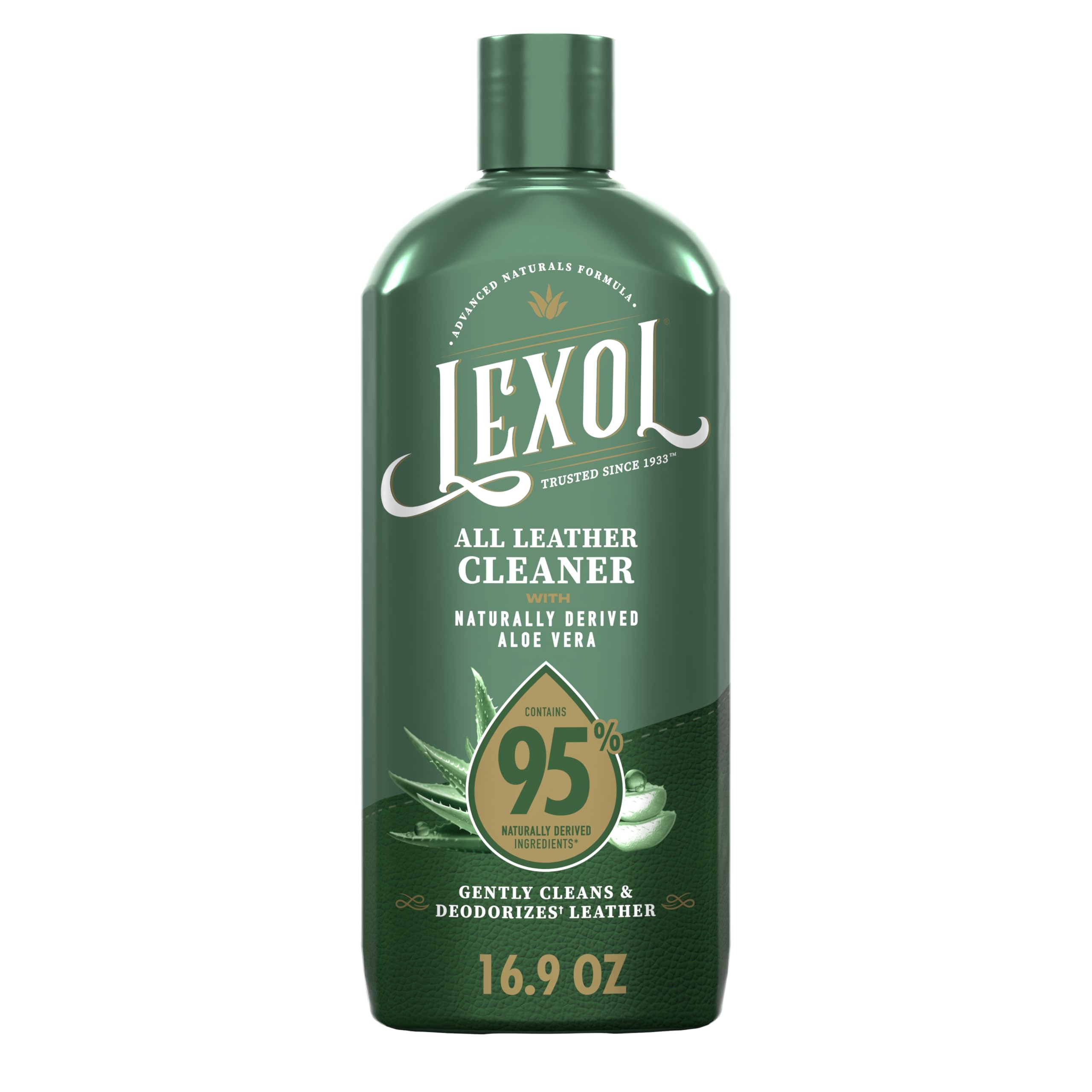 Lexol All Leather Cleaner bottle front for routine leather cleaning