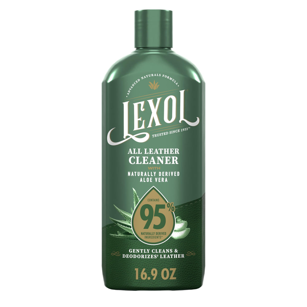 Lexol All Leather Cleaner bottle front for routine leather cleaning