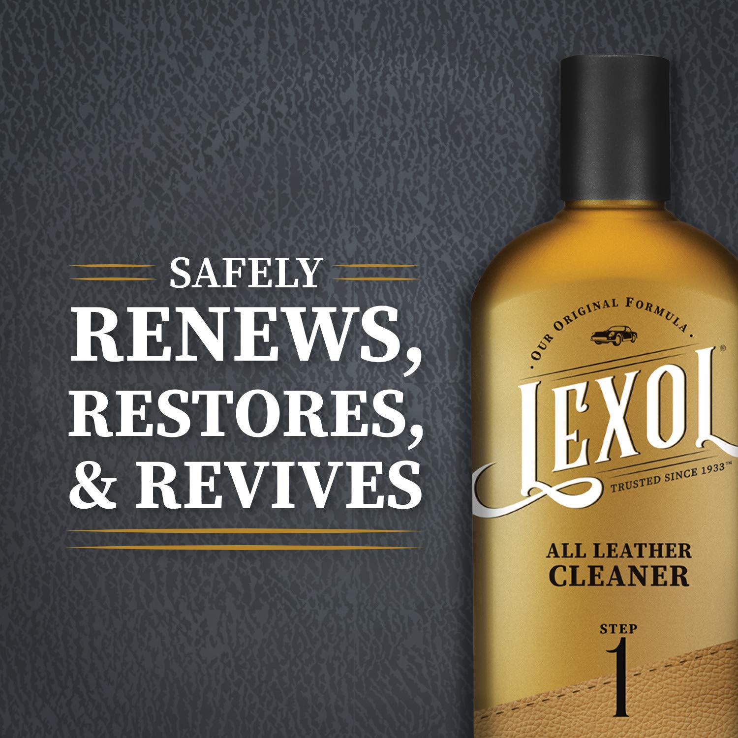 Lexol All Leather Cleaner damp cloth swipe showing easy lift of oils