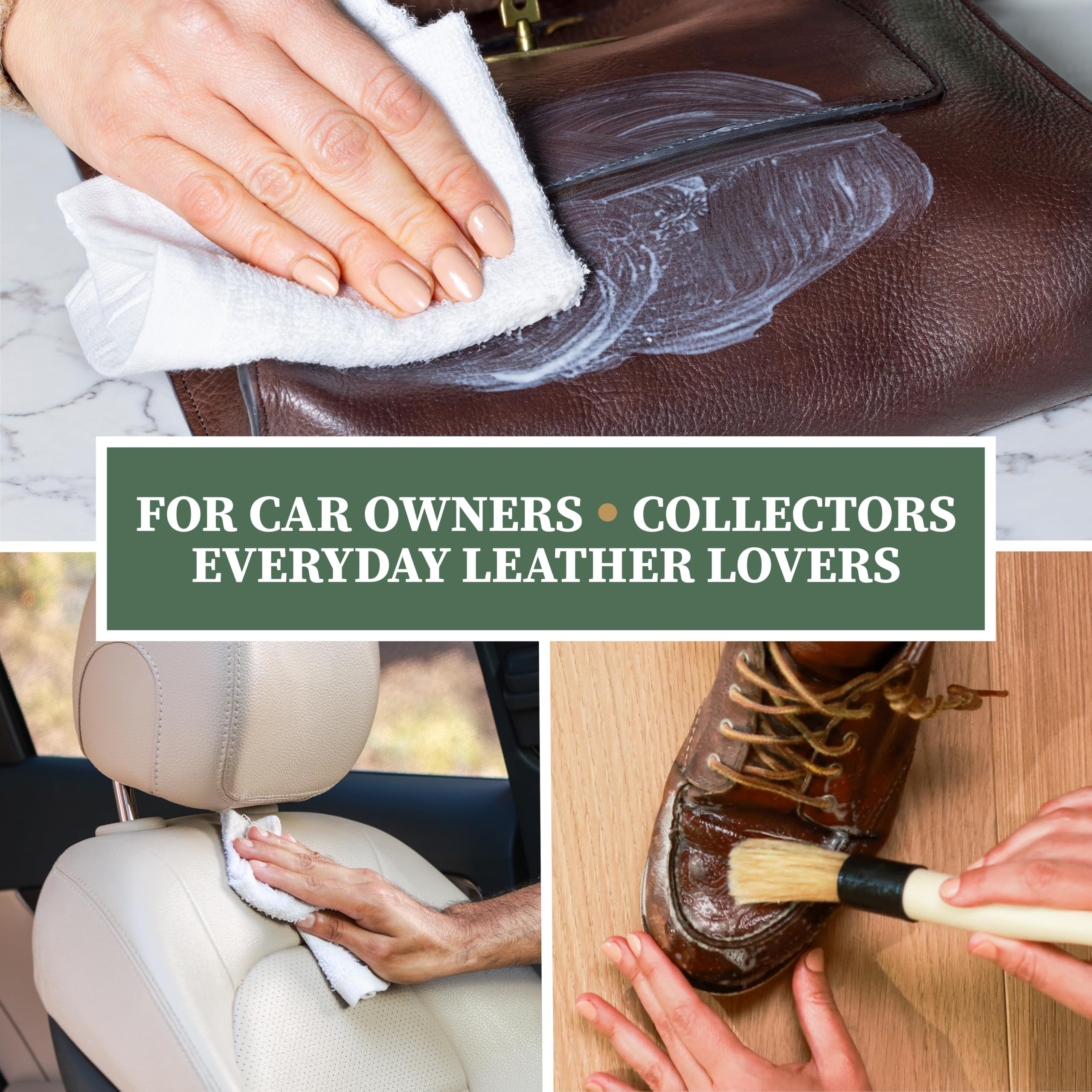 Lexol All Leather Cleaner on jacket leather for a refreshed look