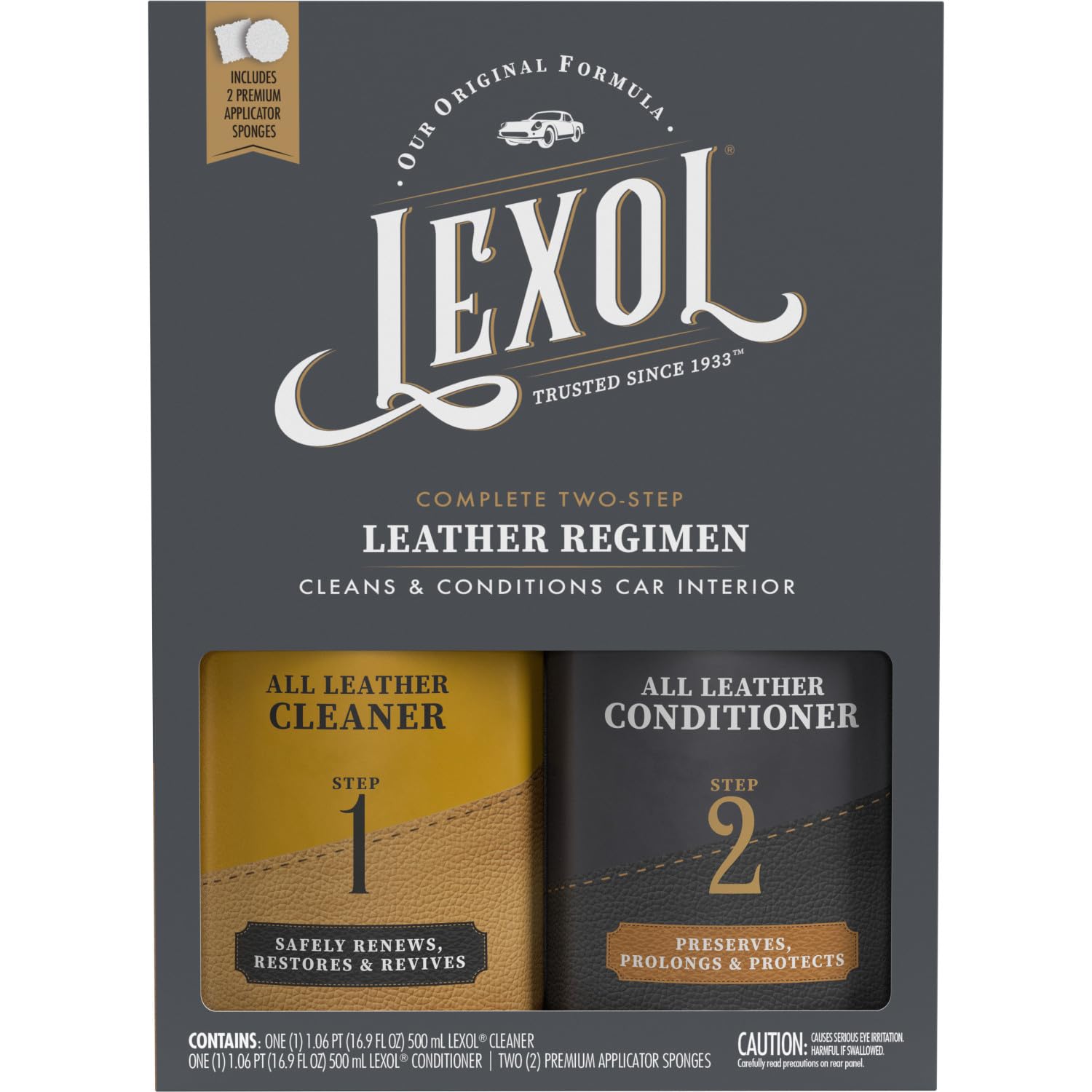 Interior leather seat clean and revived with Lexol conditioner.