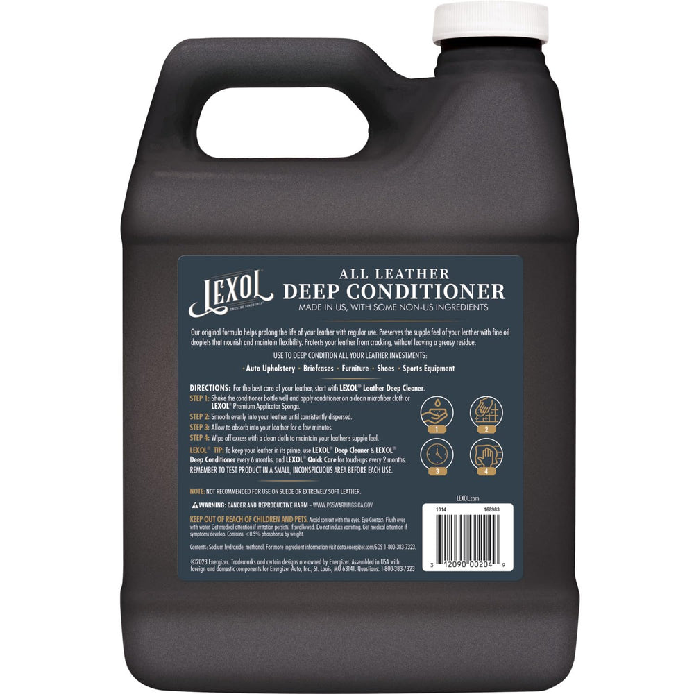 Easy application and buffing with Lexol Deep Leather Conditioner
