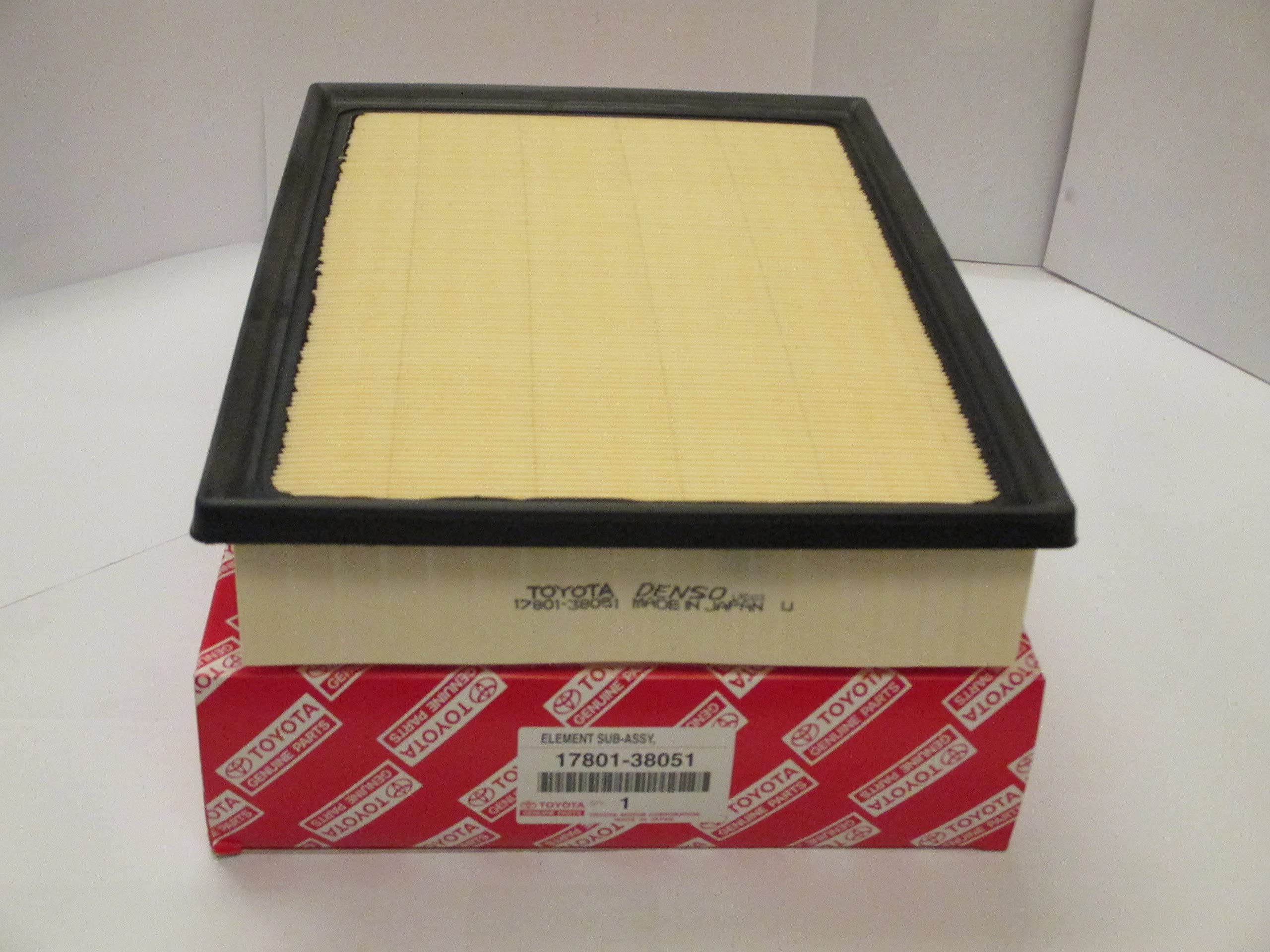 LEXUS 17801-38051 air filter, back view, protects intake from dust and debris.