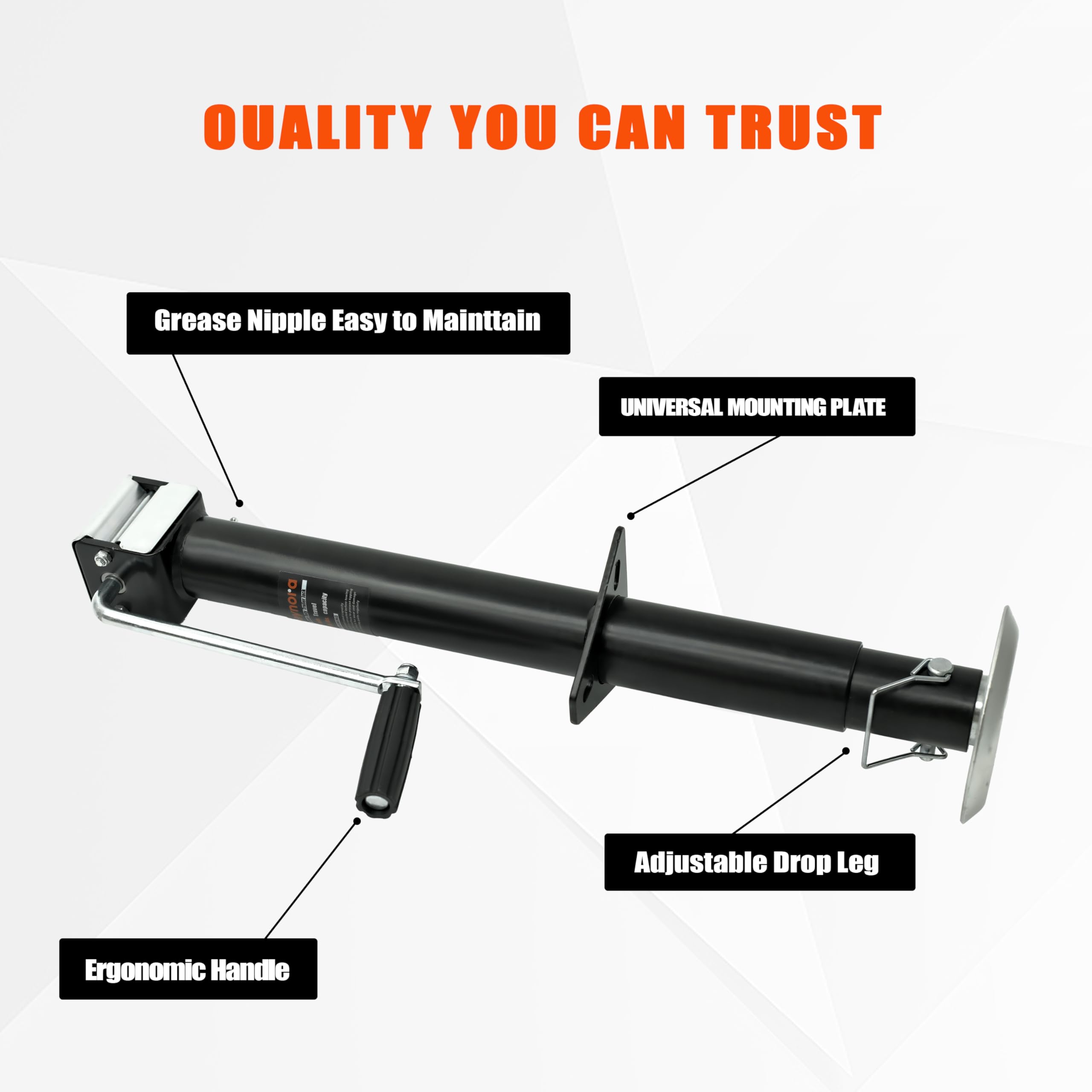 Leynora 7in adjustable drop leg enhances stability on uneven ground