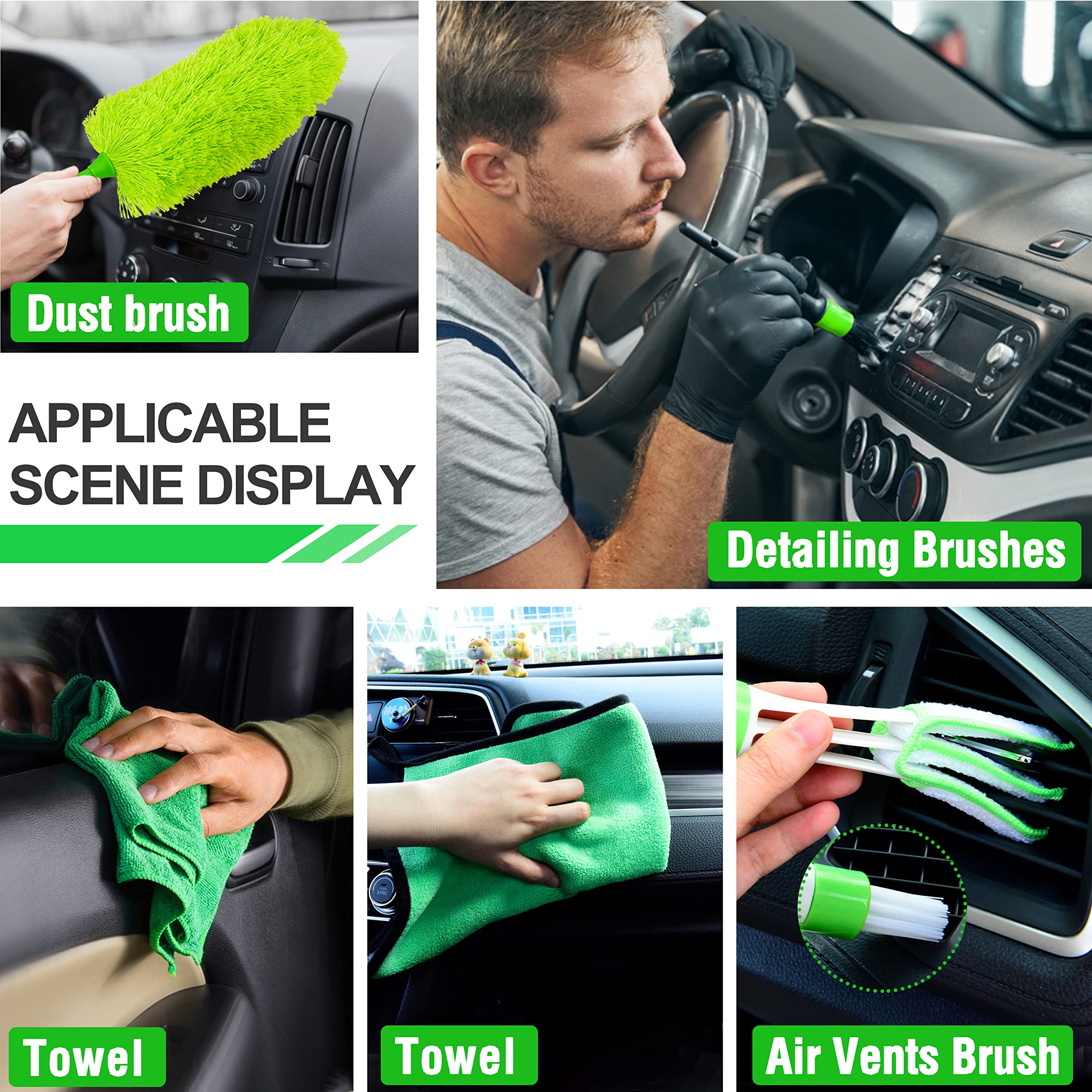 Lezcufer detailing brushes set reaches tight spaces with precision