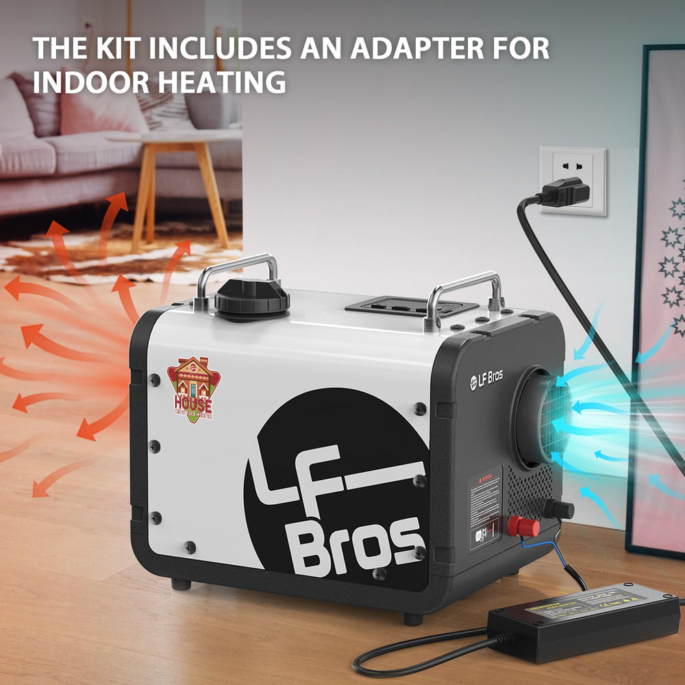LF Bros 110V transformer enables plug-and-play setup with standard outlets.