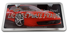 LFPartS license frame back view with polished surface resists rust