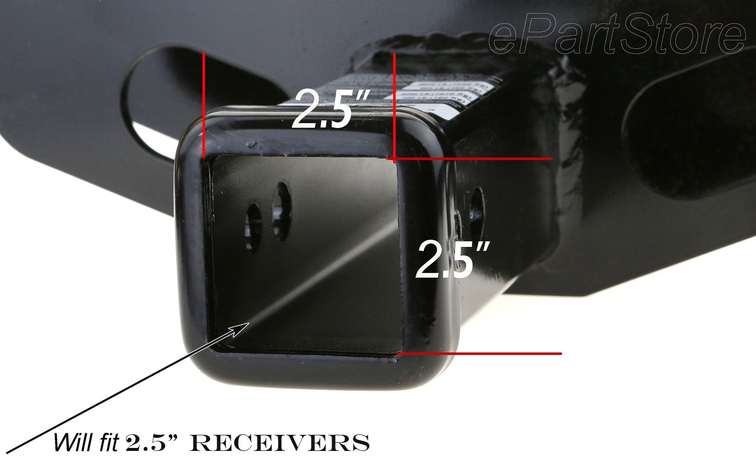 LFPartS black hitch sleeve with durable finish for rugged trailer setups