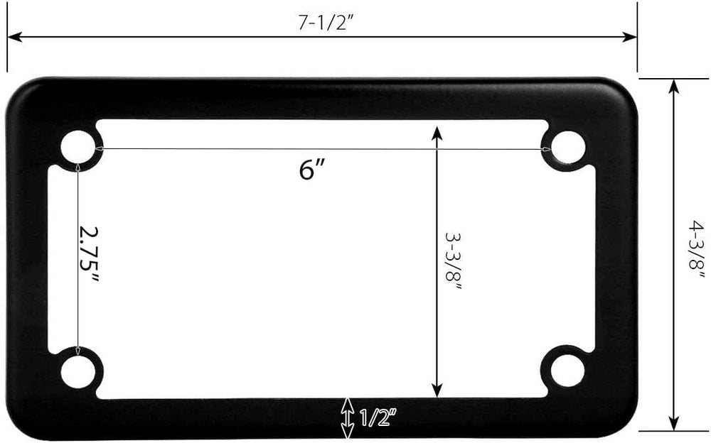 LFPartS license frame on bike demonstrates universal fit for 7x4 plates