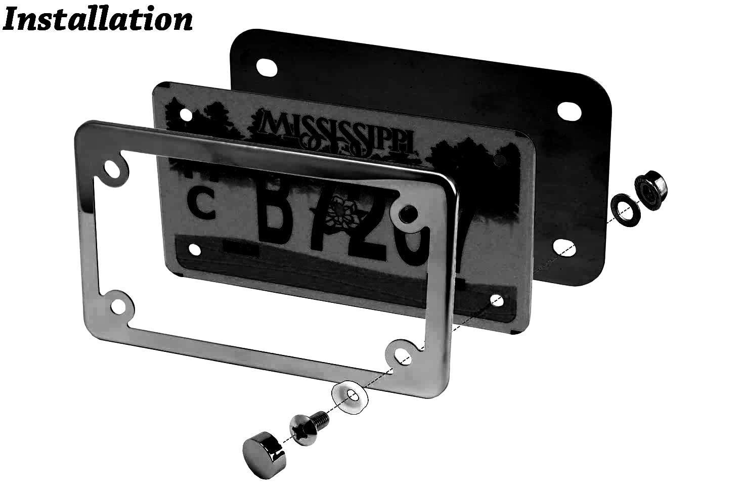 LFPartS packaged license frame with all hardware included