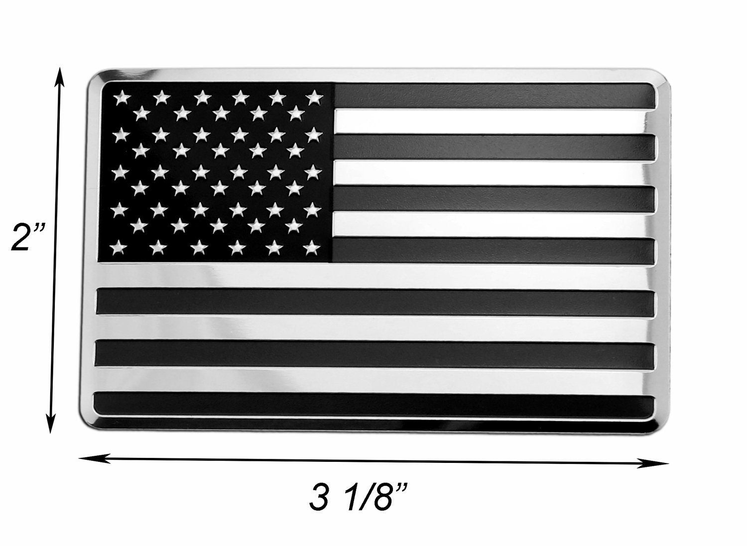 LFPartS USA embossed flag right emblem boosts truck styling with weatherproof finish.