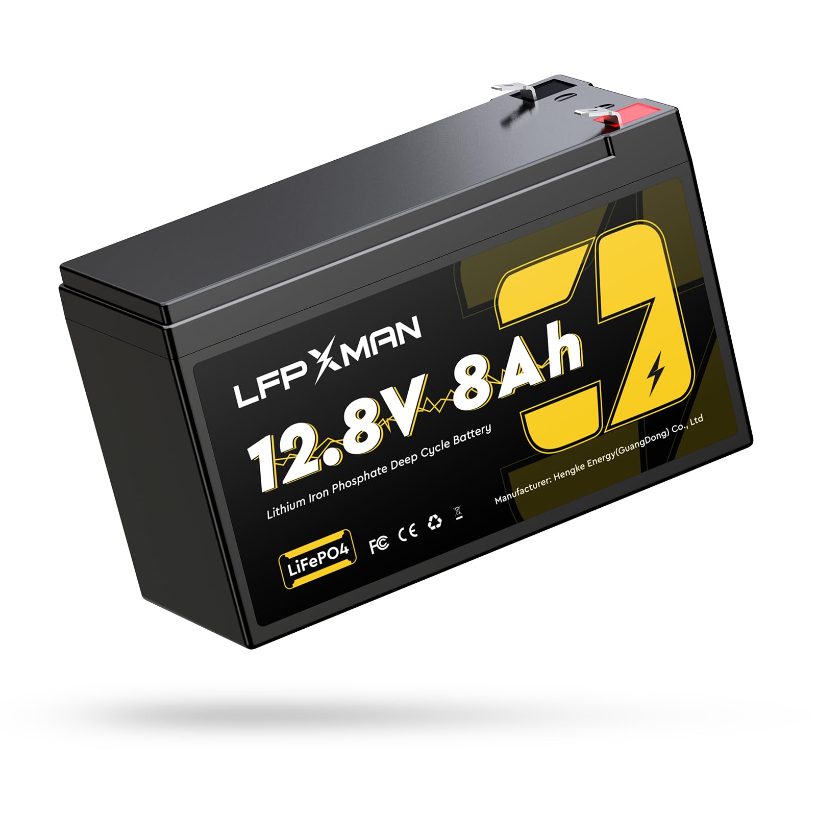 LFPXMAN 12V 8Ah LiFePO4 battery with BMS for safe, reliable power