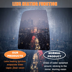 LHCDQSKCW Ford Transit driver-side heated mirror glass improves cold weather visibility.