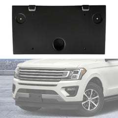 LHCDQSKCW front bumper license plate frame in black secures the plate with a clean finish