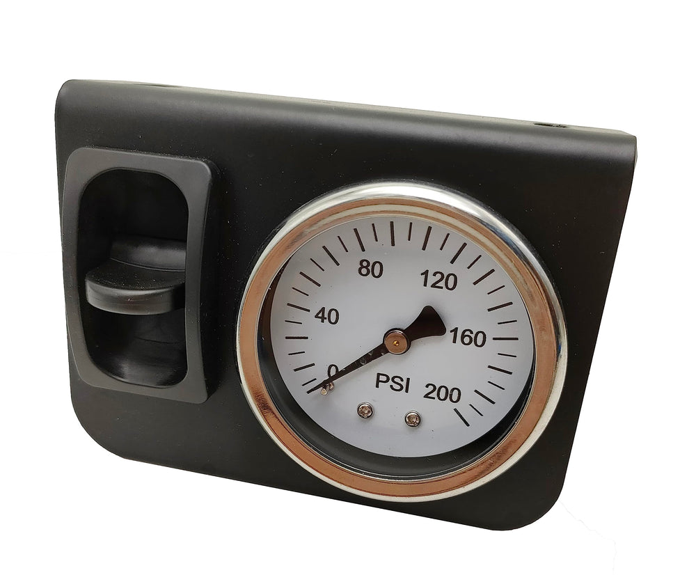 Lhfacc in-cab air gauge control with paddle switch for precise ride adjustments.