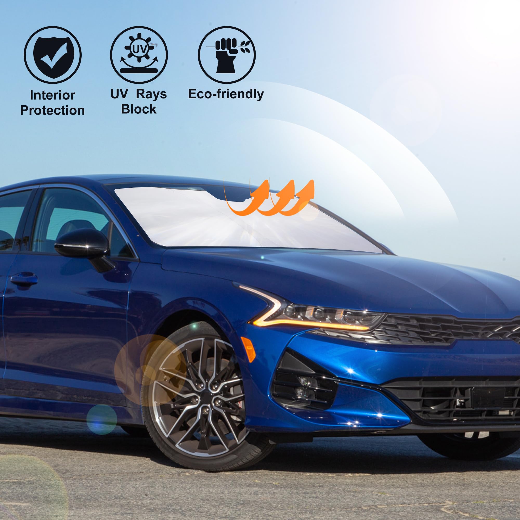 LHFLIVE windshield shade guards the cabin and keeps it cooler
