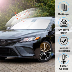 LHFLIVE custom-fit sun shade for Camry 2018-2024 ensures precise coverage