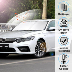 LHFLIVE foldable shade for Honda Accord fits snugly and stores easily.