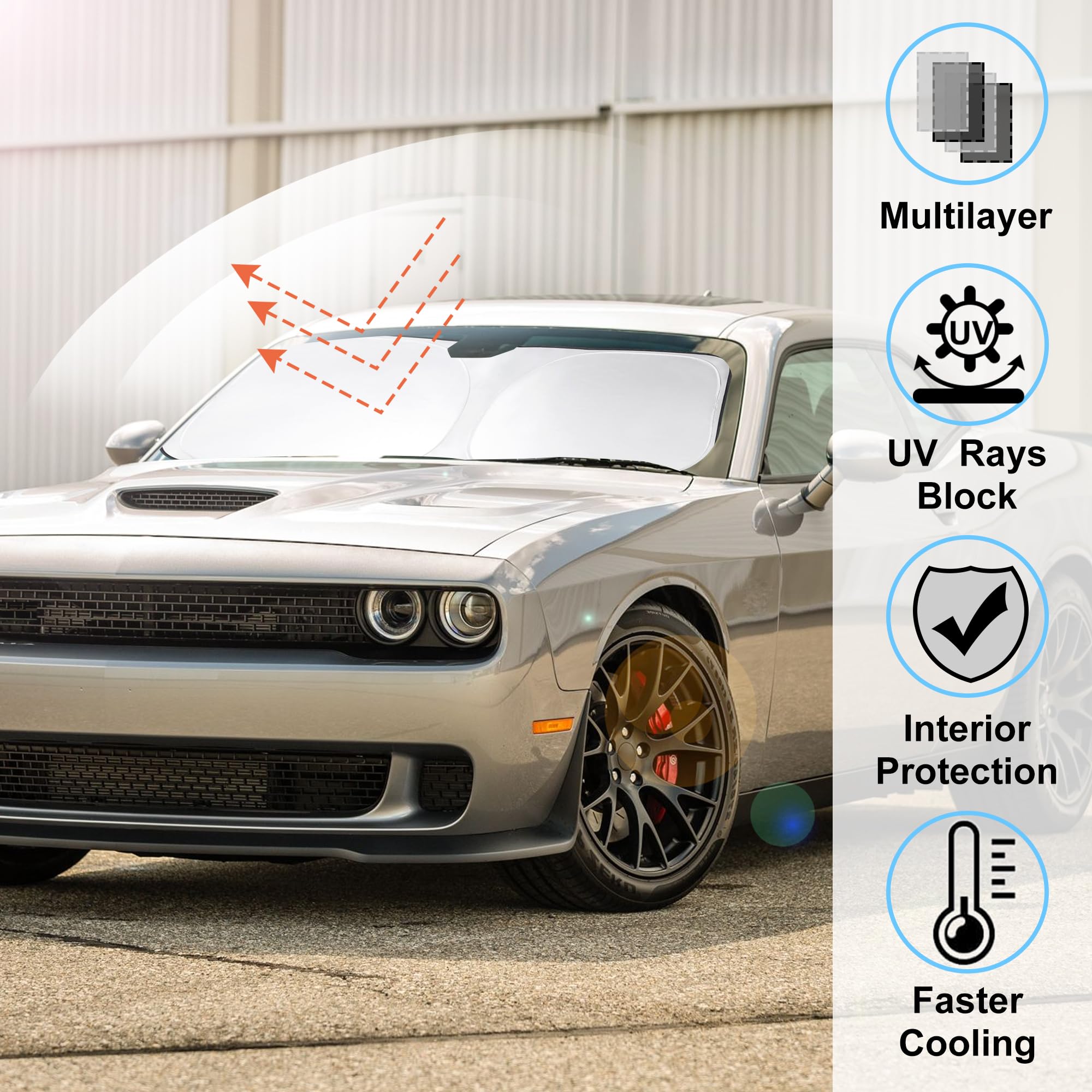 LHFLIVE shade side angle shows precise fit for Challenger widebody