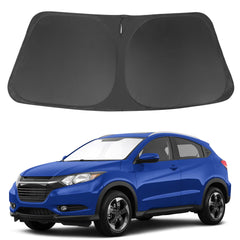 LHFLIVE windshield shade for Honda HR-V front view reduces heat and UV exposure.