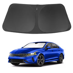 LHFLIVE windshield shade on Kia K5 for precise fit and sun protection