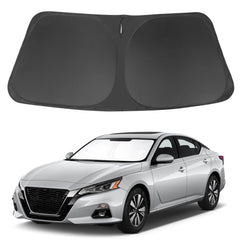 LHFLIVE windshield sun shade for Altima front window reduces heat buildup and UV exposure.