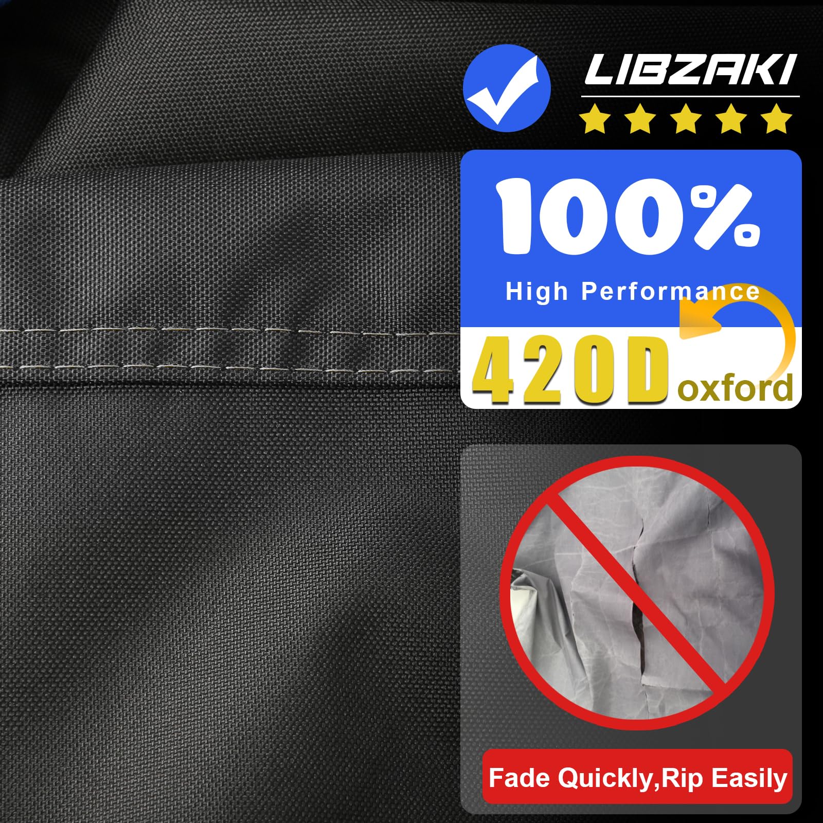 LI LIBZAKI motorcycle cover rear view blue shields rear racks and exhaust from weather