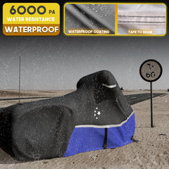LI LIBZAKI motorcycle cover side view blue provides snug fit for touring models