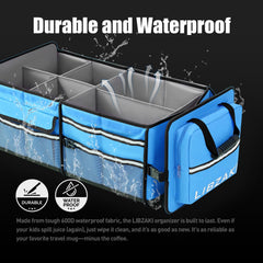 LI LIBZAKI Trunk organizer with configurable boxes for flexible setups in vehicles.