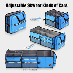 LI LIBZAKI Durable-material Libzaki trunk organizer uses 600D Oxford for durability.