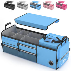 LI LIBZAKI Libzaki trunk organizer with ultra-large capacity for groceries on road trips.