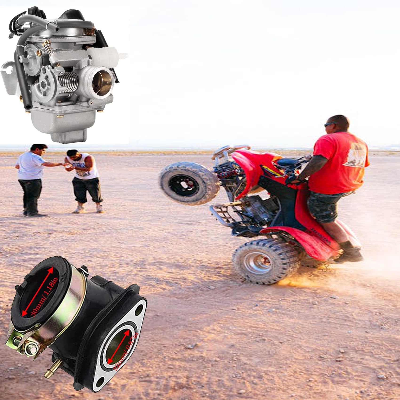 LIAMTU GY6 150cc carburetor kit includes fuel filter for stable fuel supply