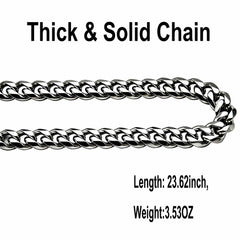 Liangery silver finish wallet chain highlighting anti-tarnish durability in everyday use.