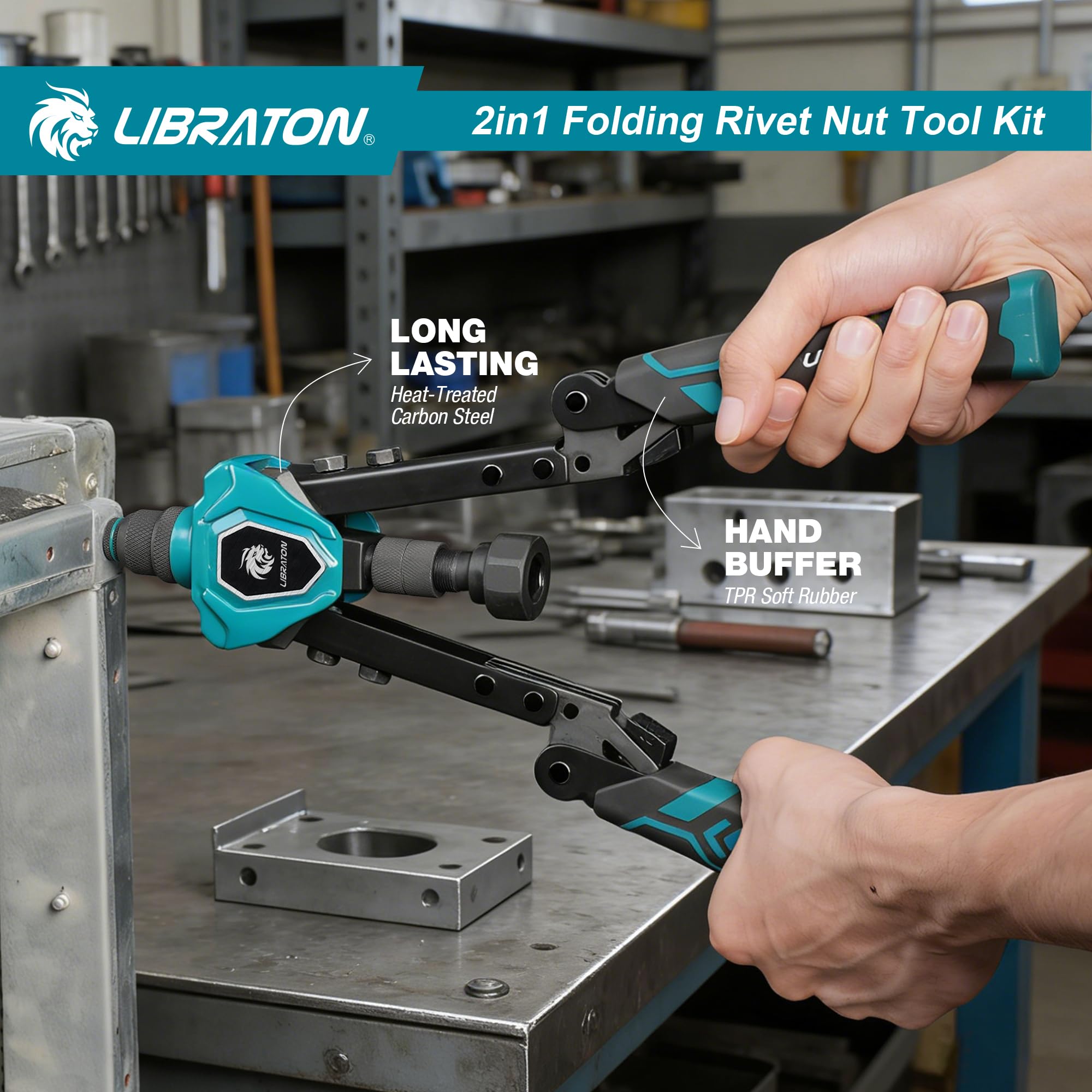 LIBRATON kit includes 100 rivet nuts and 200 rivets.