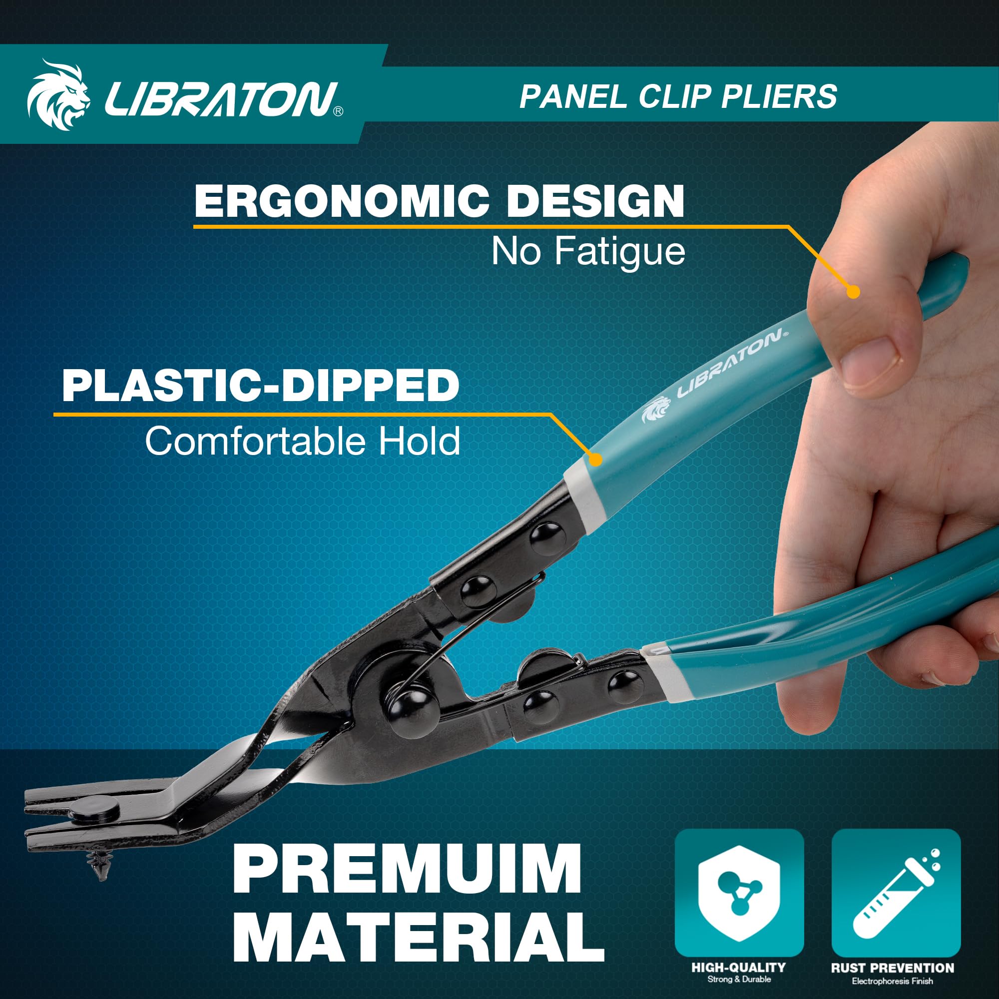 LIBRATON pliers with spring-loaded action for smooth, fatigue-free work