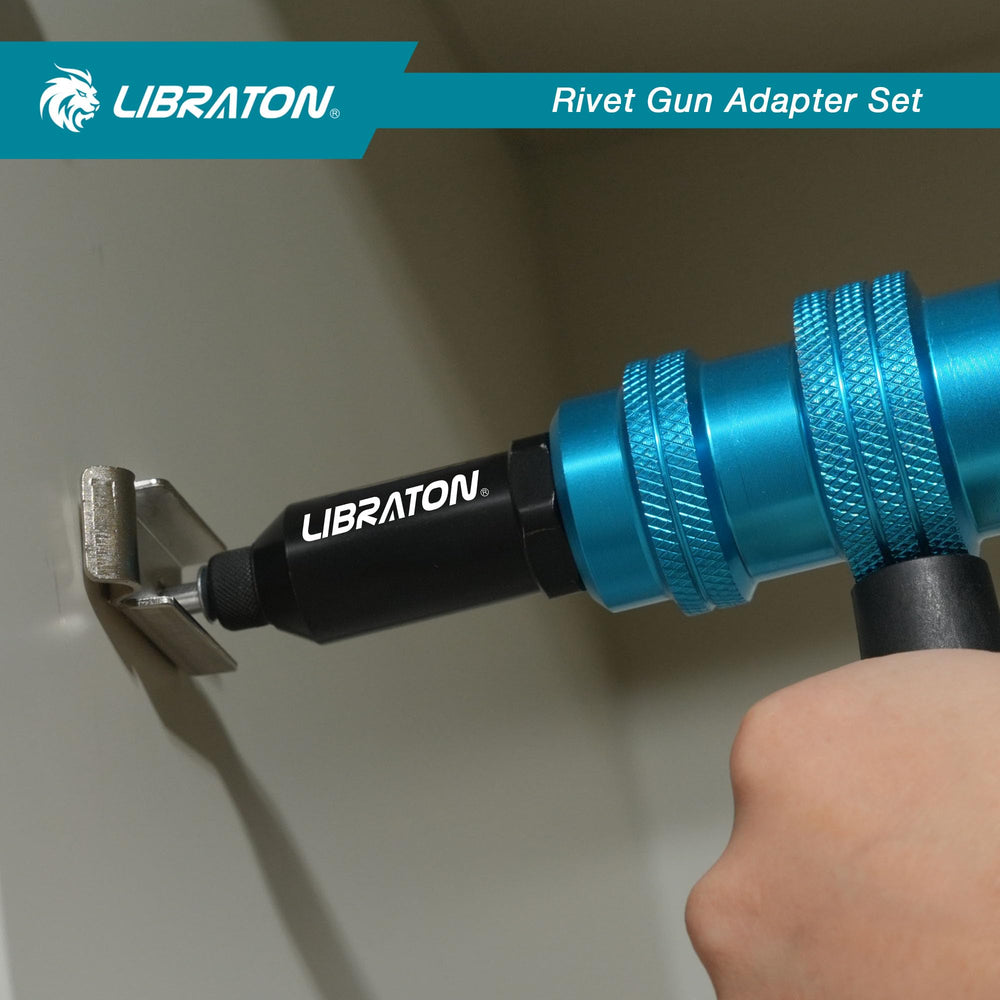 LIBRATON rivet adapter features a rugged CNC-built body for durability.