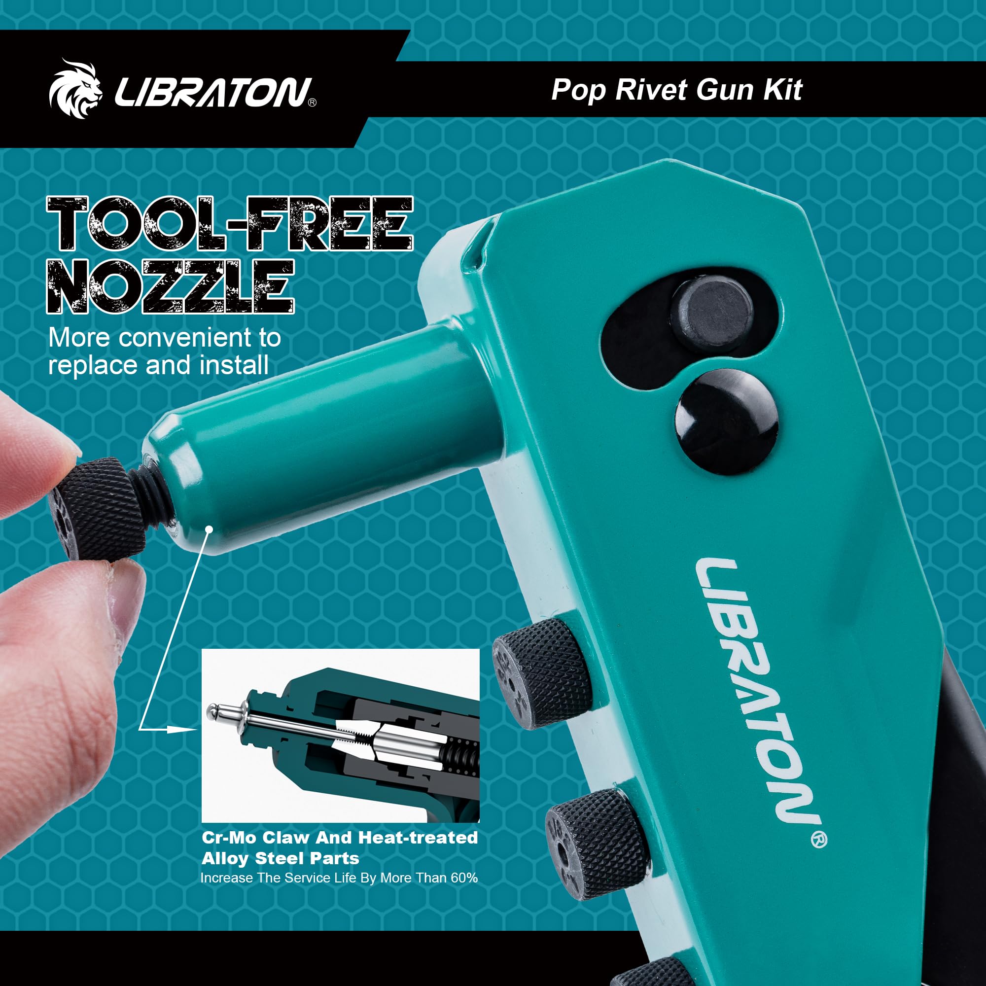 LIBRATON aluminum rivets bundle supports consistent, durable closures