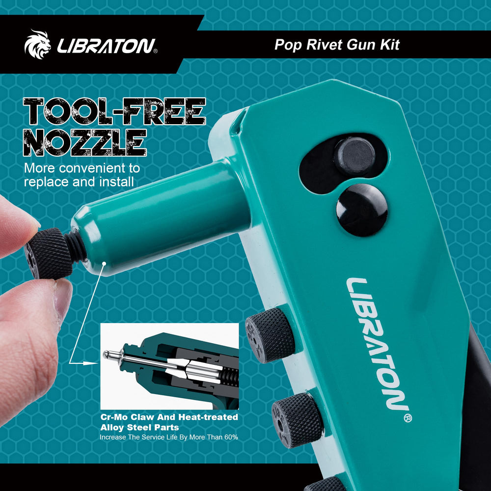 LIBRATON aluminum rivets bundle supports consistent, durable closures