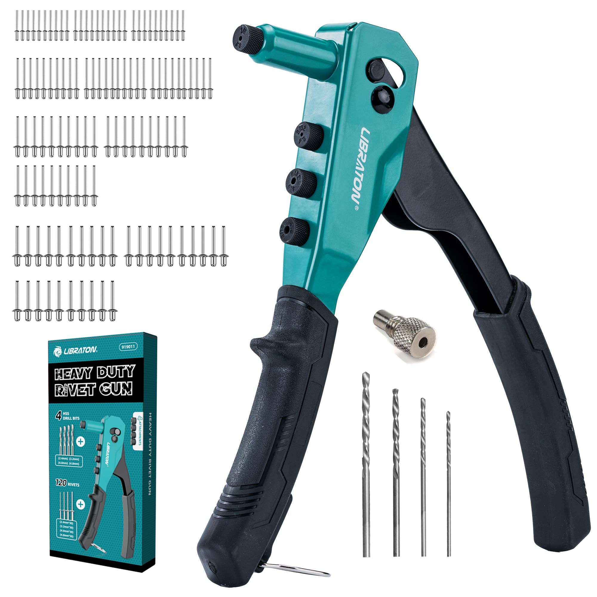 LIBRATON Rivet Gun Kit main unit for dependable riveting in metalwork