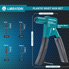 LIBRATON rivet gun side view showing lightweight design for easy handling