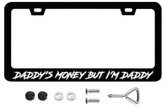 LICEPLAME Daddy's Money frame front view with bold stainless steel finish.